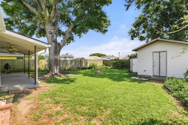 6020 Loraine St, Metairie, LA 70003 - view of yard featuring a patio area and ceiling fan
