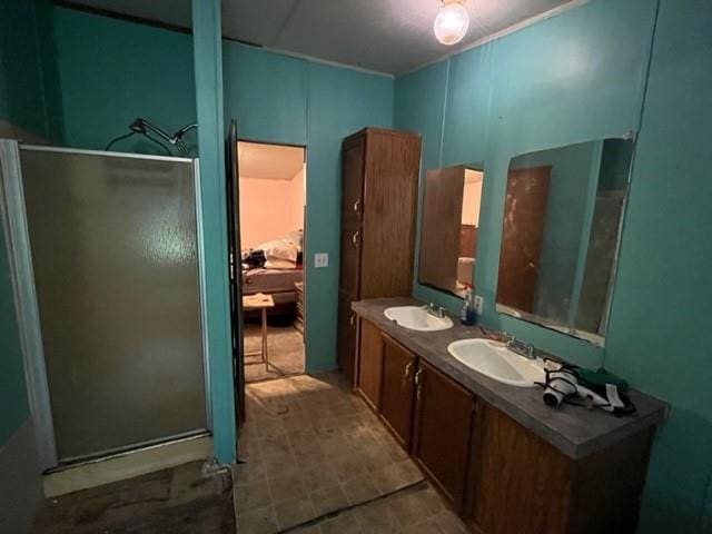 36241CENTRALAVENUE Central Ave, Pearl River, LA 70452 - bathroom with a shower with shower door, double vanity, and ensuite bath