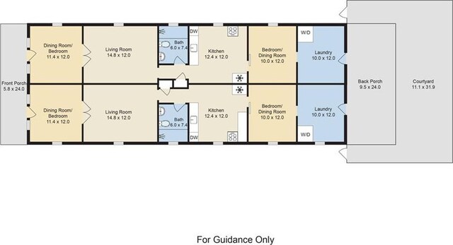 905-907 Pelican Ave, New Orleans, LA 70114 - floor plan / room layout
