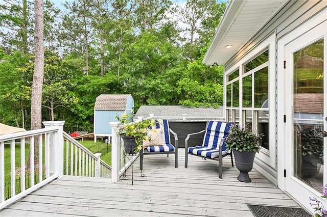 27044 Lucille Dr, Lacombe, LA 70445 - wooden terrace with view of scattered trees