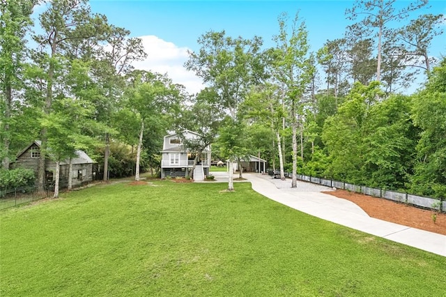 27044 Lucille Dr, Lacombe, LA 70445 - view of yard featuring view of scattered trees and stairway