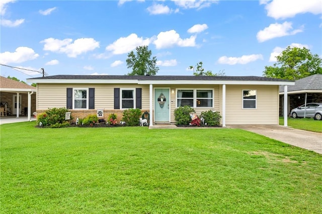 326 Barton Ave, Luling, LA 70070 - ranch-style home featuring a front lawn and concrete driveway