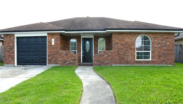 6 Marywood Ct, New Orleans, LA 70128 - single story home featuring concrete driveway, an attached garage, a front yard, and roof with shingles
