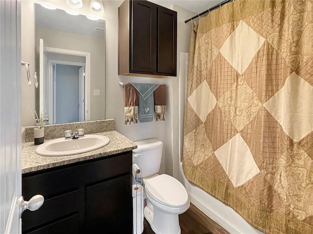75616 Sylvia Dr, Covington, LA 70435 - bathroom with vanity, toilet, and shower / bath combo