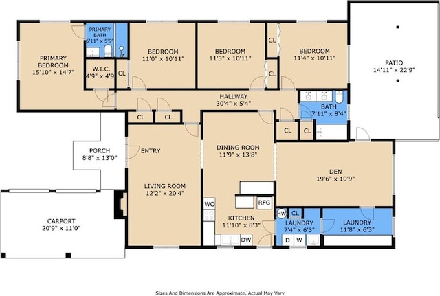 4912 Ithaca St, Metairie, LA 70006 - home floor plan