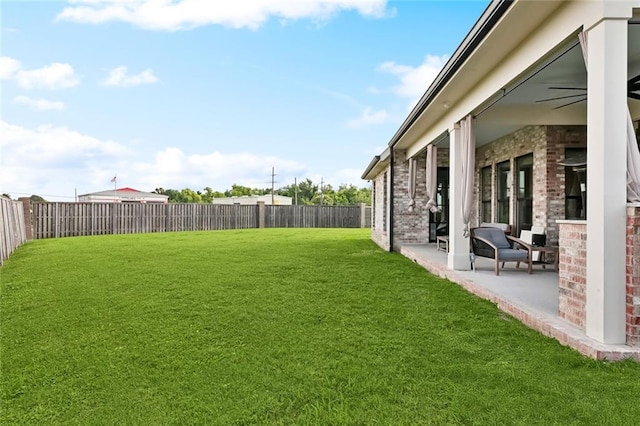 1600 Heatherwood Dr, Harvey, LA 70058 - view of yard featuring a patio and ceiling fan