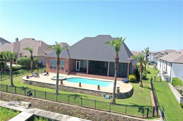 1125 Lakeshore Blvd, Slidell, LA 70461 - view of pool featuring a patio and a pool with connected hot tub