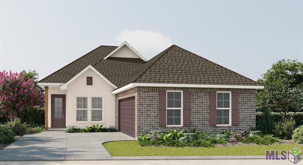 39478 White Sand Ln, Ponchatoula, LA 70454 - view of front of property featuring a garage, driveway, brick siding, and a shingled roof