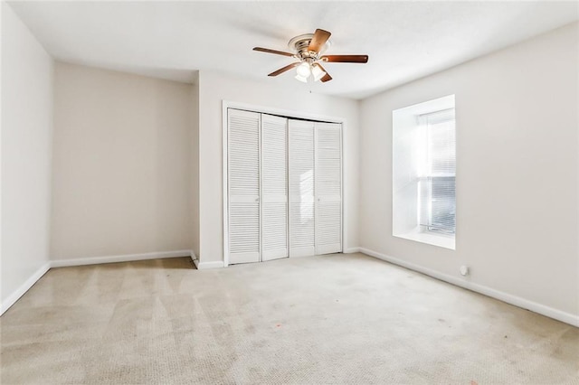 3500 Silver Maple Ct, New Orleans, LA 70131 - unfurnished bedroom with a closet, carpet floors, baseboards, and ceiling fan