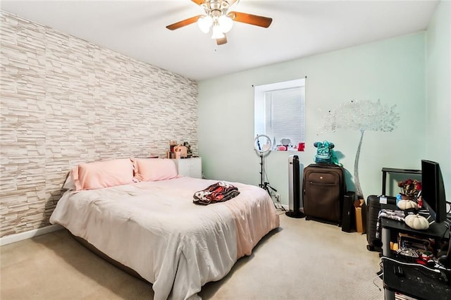 3500 Silver Maple Ct, New Orleans, LA 70131 - bedroom with light colored carpet and ceiling fan