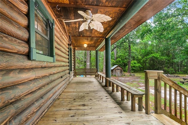 138 Ned Ave, Slidell, LA 70460 - deck featuring ceiling fan