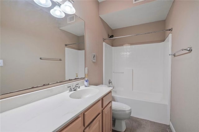4000 Lake Beau Pre Blvd Unit 100, Baton Rouge, LA 70820 - full bathroom with toilet, vanity,  shower combination, and tile patterned flooring