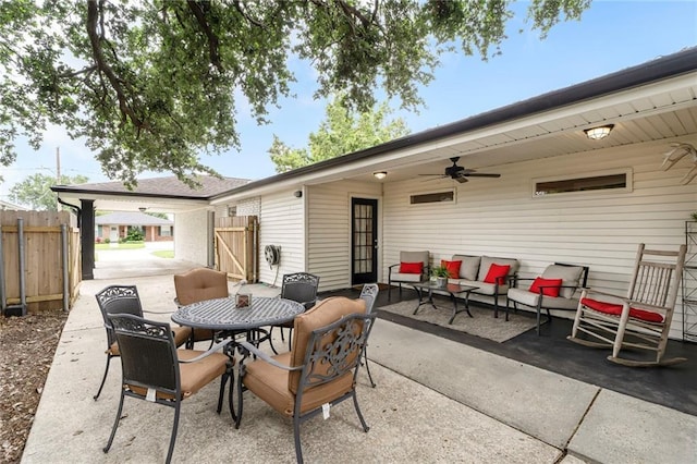 4633 Glendale St, Metairie, LA 70006 - view of patio / terrace featuring a ceiling fan and outdoor dining space