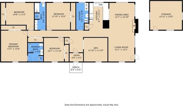 1500 Hudson St, Kenner, LA 70062 - floor plan / room layout