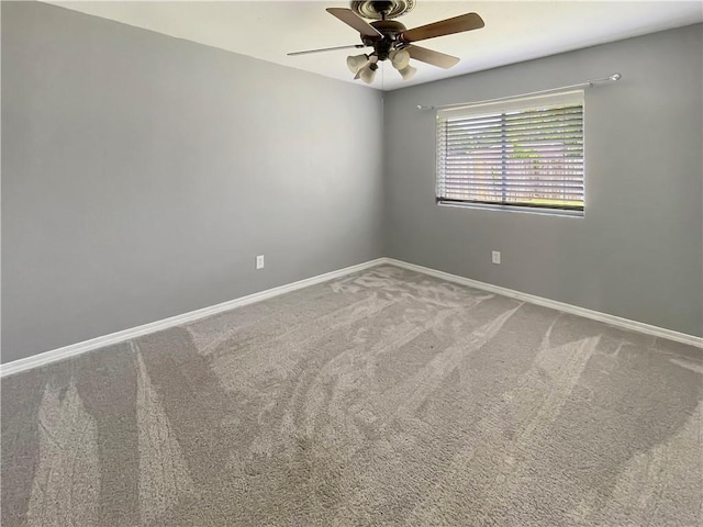 128 Hollowrock Ct, Slidell, LA 70461 - carpeted spare room featuring baseboards and ceiling fan