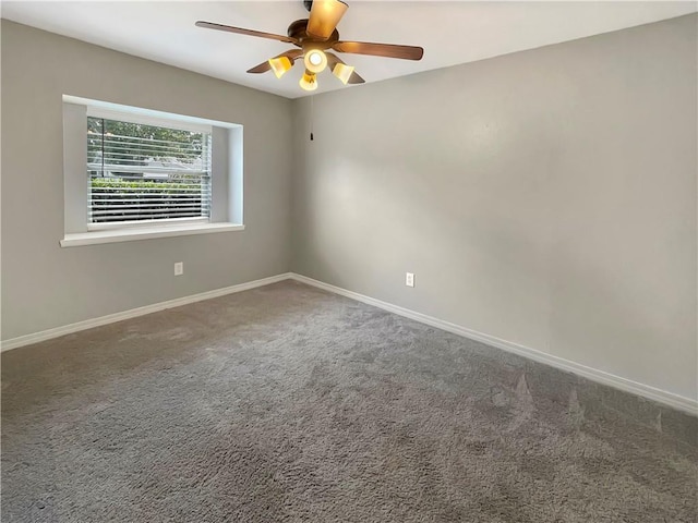 128 Hollowrock Ct, Slidell, LA 70461 - unfurnished room with carpet, a ceiling fan, and baseboards