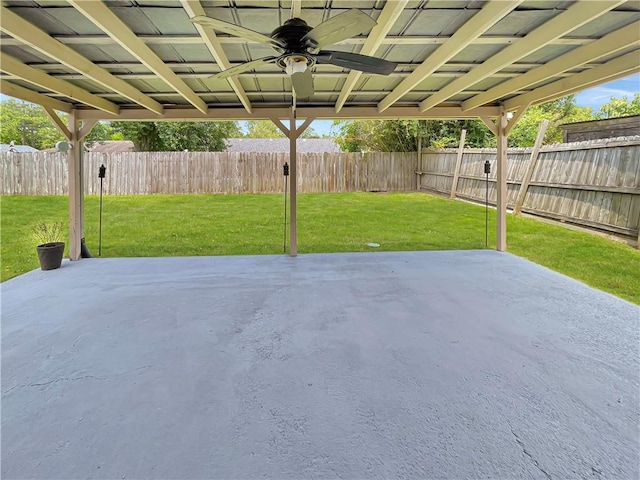 128 Hollowrock Ct, Slidell, LA 70461 - view of patio / terrace featuring a ceiling fan
