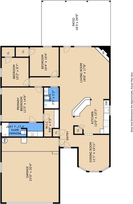 121 Gail Dr, La Place, LA 70068 - floor plan / room layout