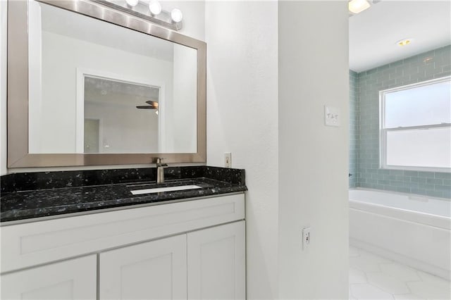 121 Gail Dr, La Place, LA 70068 - full bath with vanity and tile patterned floors