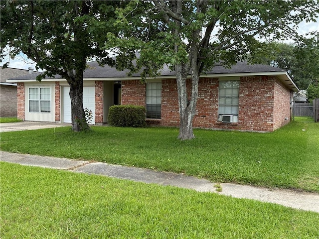 106 Leonell Cir, Slidell, LA 70458 - ranch-style home with brick siding, roof with shingles, and cooling unit