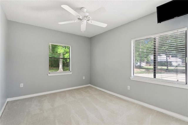 71152 Cutter Pl, Abita Springs, LA 70420 - empty room featuring plenty of natural light, carpet flooring, baseboards, and ceiling fan