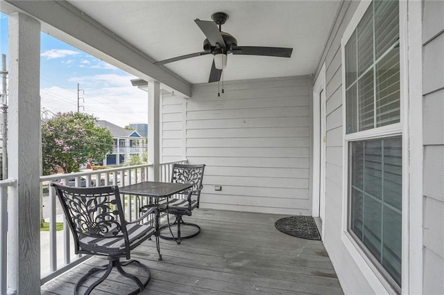 227 20th St, New Orleans, LA 70124 - balcony featuring ceiling fan