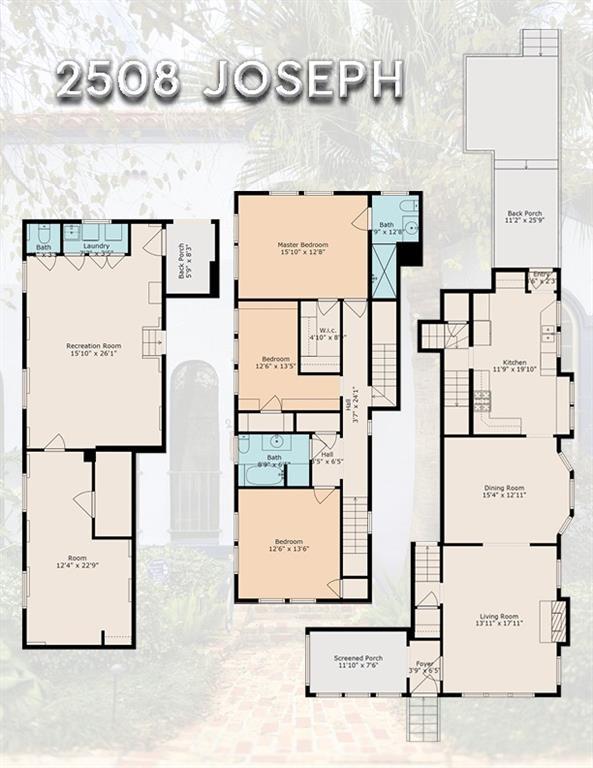 2508 Joseph St, New Orleans, LA 70115 - home floor plan