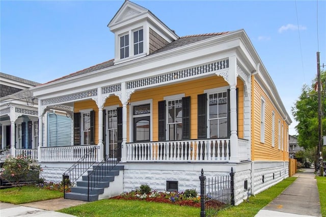 4628 Cleveland Ave, New Orleans, LA 70119 - view of front of home with covered porch