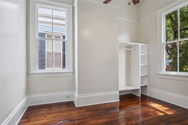 4628 Cleveland Ave, New Orleans, LA 70119 - empty room featuring wood finished floors, ceiling fan, and baseboards