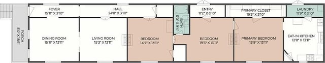 2728 Bell St, New Orleans, LA 70119 - property floor plan