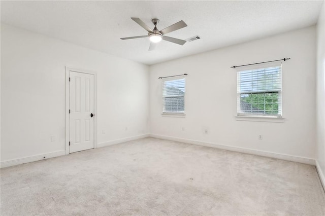 102 Ayshire Ct, Slidell, LA 70461 - unfurnished room featuring light colored carpet, ceiling fan, and baseboards