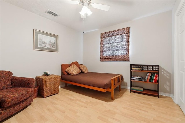 4508 Hastings St, Metairie, LA 70006 - bedroom with wood finished floors, a ceiling fan, and baseboards