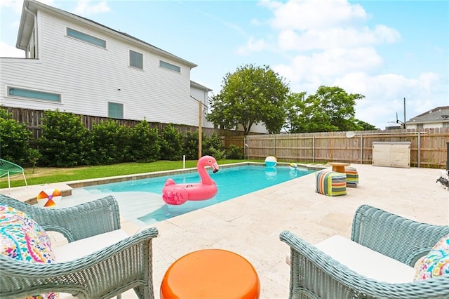 2609 General Pershing St, New Orleans, LA 70115 - view of swimming pool with a fenced backyard and a patio area