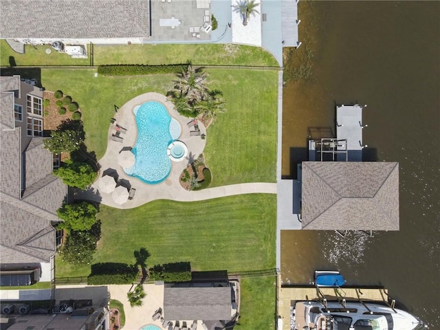 983 Lakeshore Blvd, Slidell, LA 70461 - drone / aerial view of a pool area
