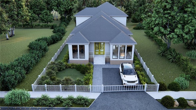 2337 Orleans St, Mandeville, LA 70448 - view of front of property featuring a fenced front yard