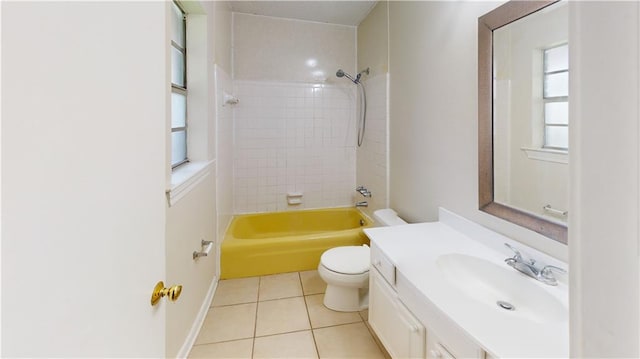 4813 Lake Como Ave, Metairie, LA 70006 - full bathroom featuring toilet, vanity, tile patterned floors, and washtub / shower combination