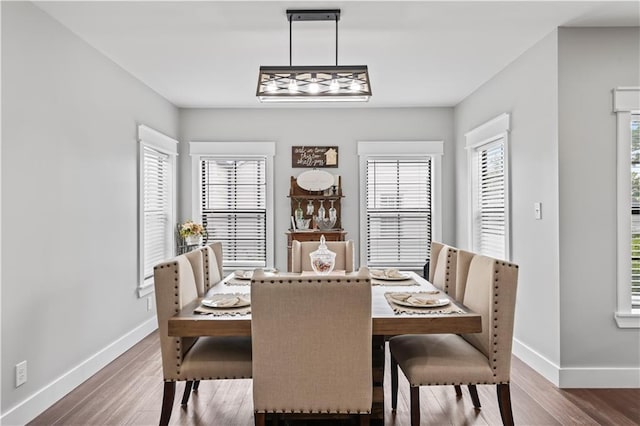 7599 Park Ave, Houma, LA 70364 - dining room with plenty of natural light, baseboards, and wood finished floors