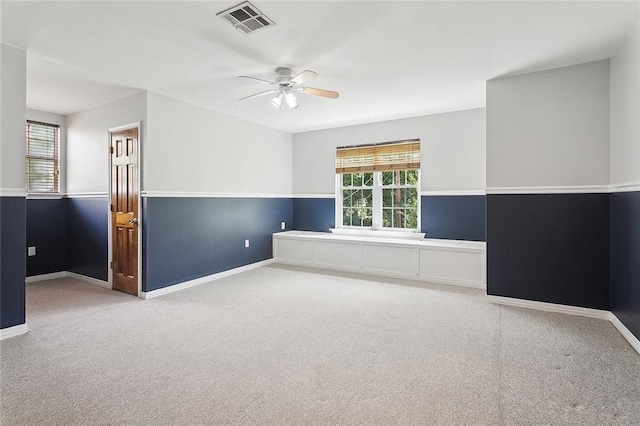 19196 Wildoak Ln, Ponchatoula, LA 70454 - carpeted empty room featuring plenty of natural light, a ceiling fan, and baseboards