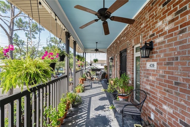 439 S Clark St, New Orleans, LA 70119 - covered porch with a ceiling fan