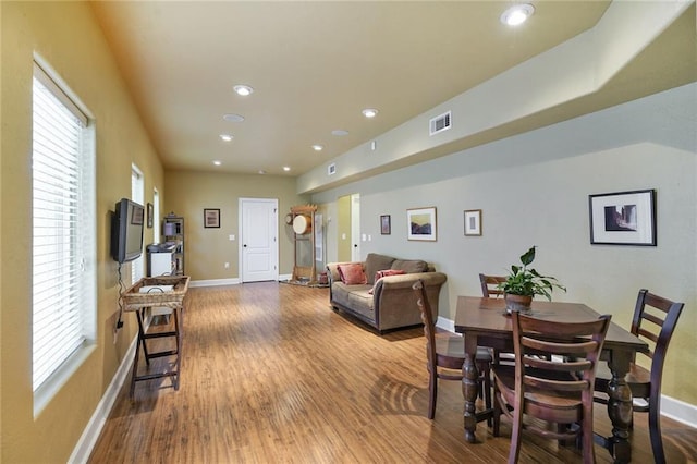 439 S Clark St, New Orleans, LA 70119 - dining space with wood finished floors, plenty of natural light, recessed lighting, and baseboards