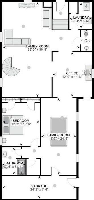 439 S Clark St, New Orleans, LA 70119 - floor plan / room layout