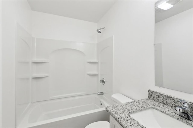 2305 Weyer St, Gretna, LA 70053 - bathroom with toilet, vanity, and bathtub / shower combination