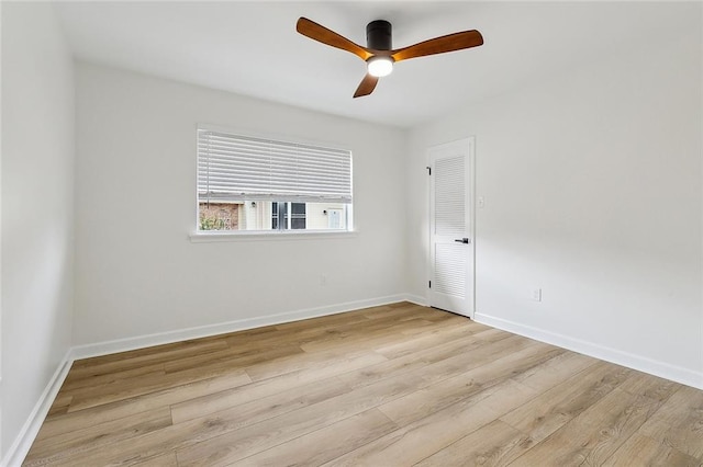 4721 Chastant St, Metairie, LA 70006 - spare room featuring ceiling fan, wood finished floors, and baseboards