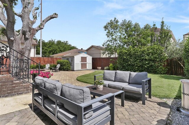 247 26th St, New Orleans, LA 70124 - view of patio featuring an outdoor hangout area
