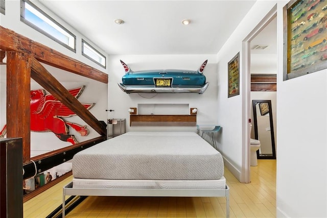 3300 Dumaine St, New Orleans, LA 70119 - bedroom featuring wood finished floors and recessed lighting