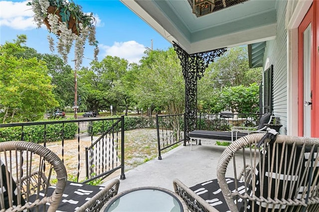 1500 Camp St, New Orleans, LA 70130 - porch with view of scattered trees