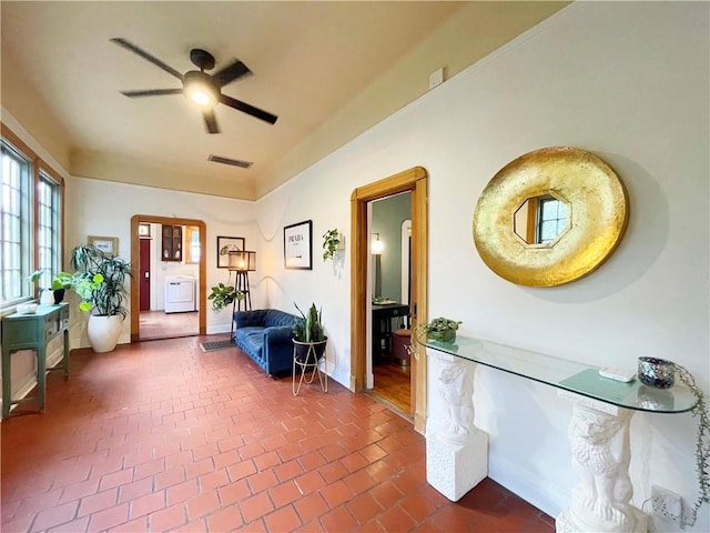 1500 Camp St, New Orleans, LA 70130 - interior space featuring ceiling fan and baseboards