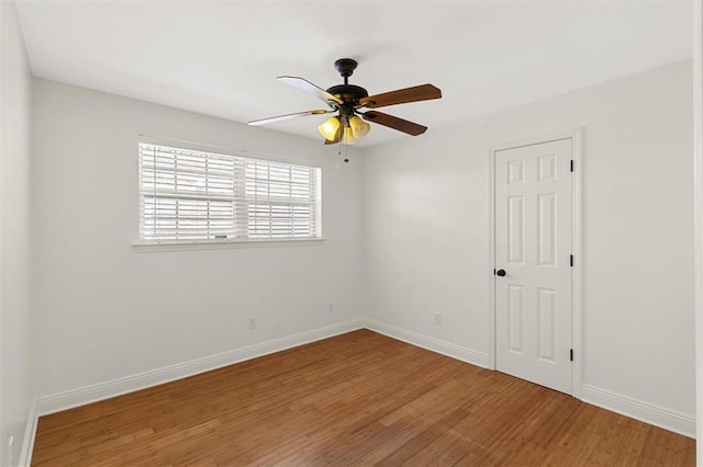 228 W Kenilworth-A St, New Orleans, LA 70124 - empty room featuring wood finished floors, ceiling fan, and baseboards