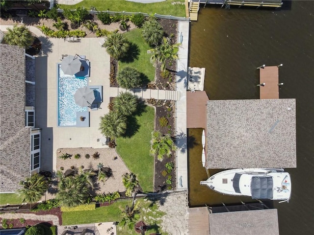 2097 S Lakeshore Blvd, Slidell, LA 70461 - bird's eye view of a pool and a nearby body of water