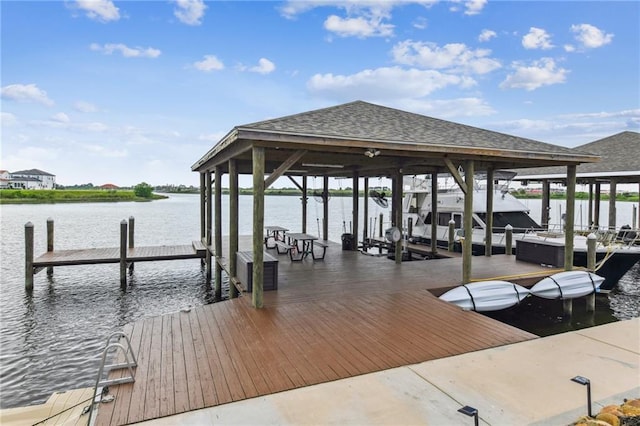 2097 S Lakeshore Blvd, Slidell, LA 70461 - dock area featuring a water view and boat lift